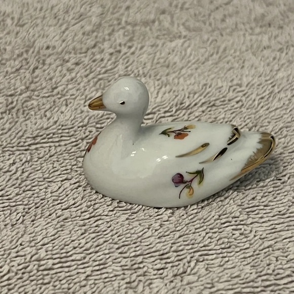 Vintage Limoges France miniature castle duck EUC adorb!